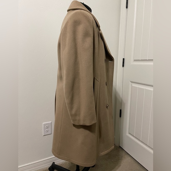 VINTAGE Lakeland 100% Pure Wool Trench Coat, Tan, Size 40 - Picture 4 of 12